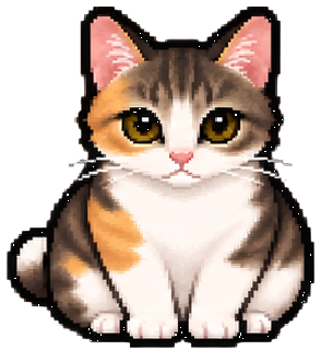 Bobtail patches pixel cat